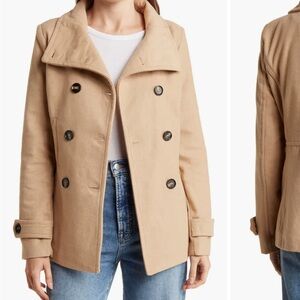 Thread & Supply Tan Double-Breasted Pea 🧥